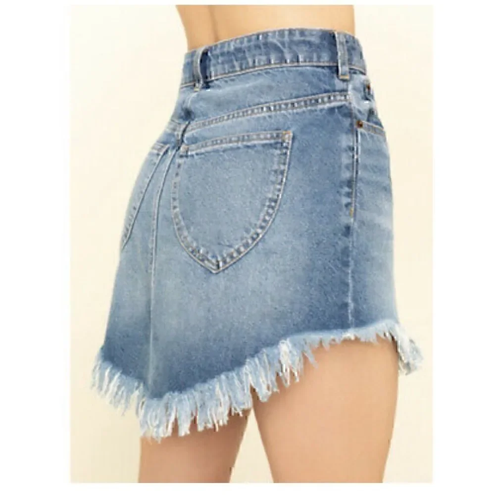 We the free | free people Bailey frayed mini denim skirt SIZE 25
